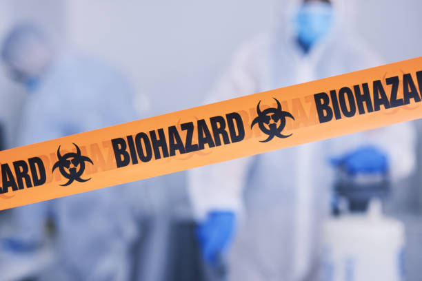 Professional Biohazard Cleanup technician working in Stonewall, TX
